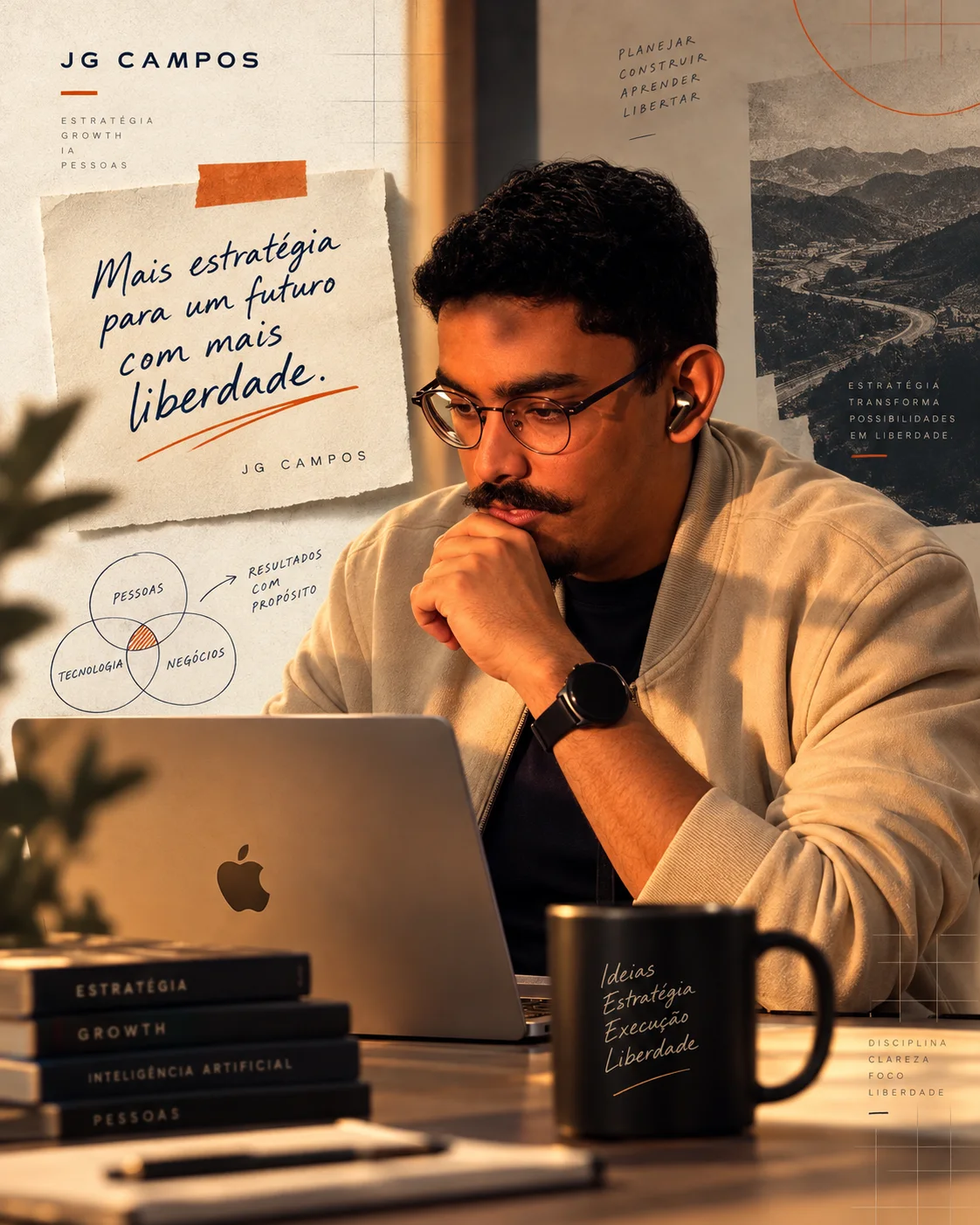 JG Campos em composição editorial